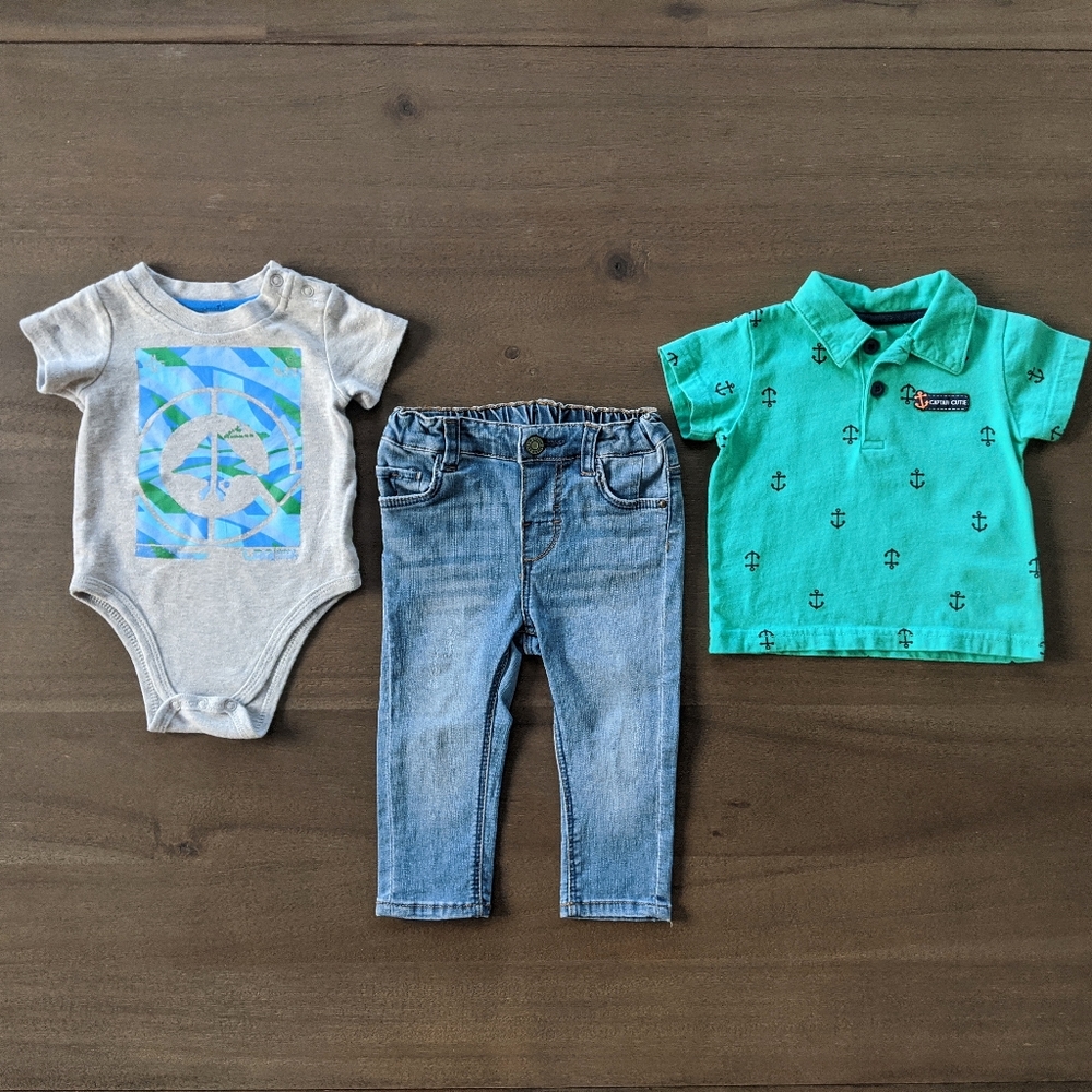 🐢 H&M / LRG / Carter's 2 Shirt & Pant Set